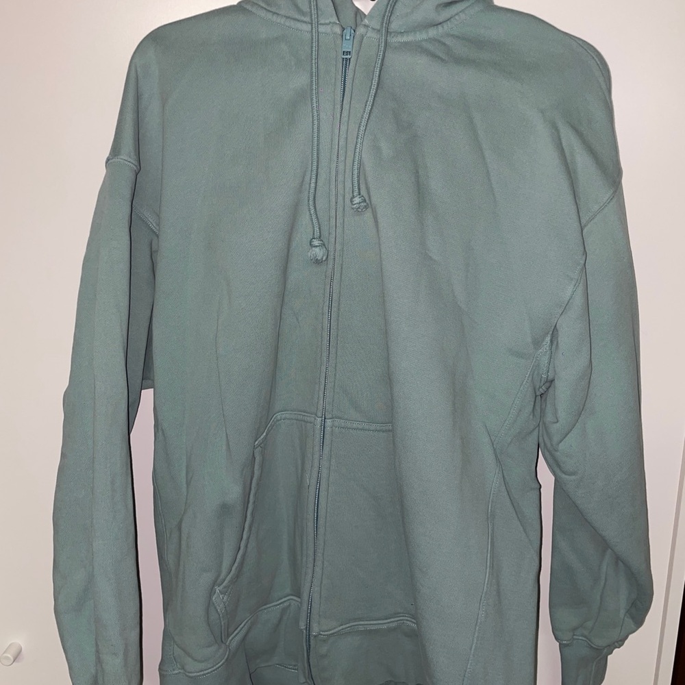 TNA Green Zip-Up Hoodie